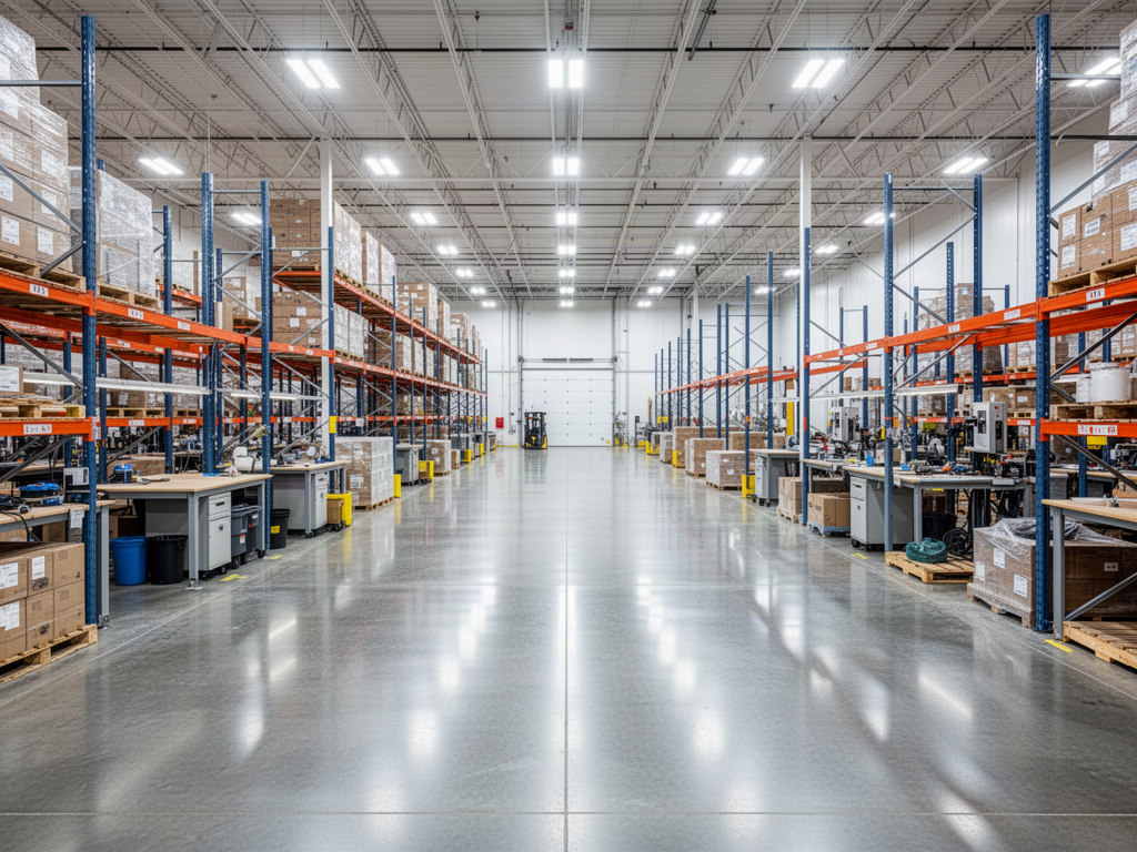Clean modern warehouse facility